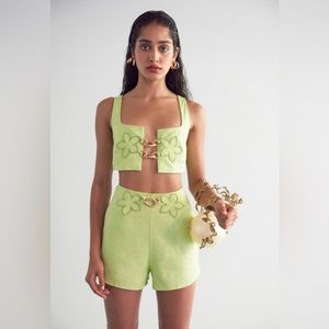 Cult Gaia Mona Top in mantis size 4